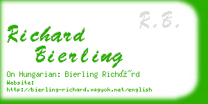 richard bierling business card